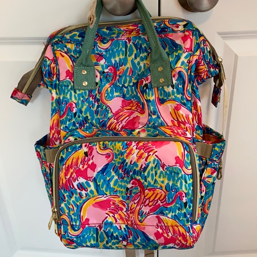 Lilly inspired print back pack baby bag